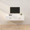 Muebles para TV de pared 2 uds blanco brillante 80x34,5x40 cm