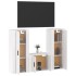 Set de muebles de TV 3 pzas madera contrachapada blanco