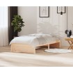 Estructura de cama madera maciza blanca 100x200 cm