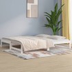 Sofá cama extraíble madera maciza de pino blanco 2x(90x200) cm