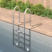 Escalera para piscina acero inoxidable 304 54x38x184,5 cm