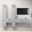 Mueble de pared de TV madera contrachapada gris hormigón