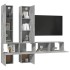 Mueble de pared de TV madera contrachapada gris