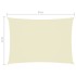 Toldo de vela rectangular tela Oxford color crema 6x8