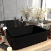 Lavabo de lujo de cerámica negro mate 41x30x12 cm