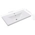 Lavabo encastrado de cerámica blanco 81x39,5x18,5