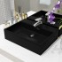 Lavabo con orificio para grifo cerámica negro 51,5x38,5x15