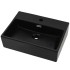 Lavabo con orificio para grifo cerámica negro 51,5x38,5x15