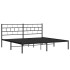 Estructura de cama con cabecero metal negro 183x213