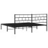 Estructura de cama con cabecero metal negro 183x213