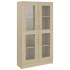 Vitrina de madera contrachapada color roble 82,5x30,5x150