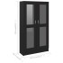 Vitrina de madera contrachapada negro 82,5x30,5x150