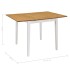 Mesa de comedor extensible blanca (80-120)x80x74 cm