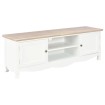 Mueble para TV de madera blanco 120x30x40 cm