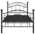 Estructura de cama de metal negro 100x200