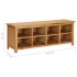 Mueble zapatero de madera maciza de roble 114x37x45