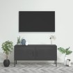 Mueble para TV de acero gris antracita 105x35x50 cm