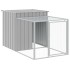 Gallinero con corral acero galvanizado gris claro