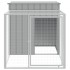 Gallinero con corral acero galvanizado gris claro