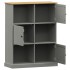 Librería VIGO madera maciza de pino gris 90x35x114,5