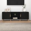 Mueble para TV madera contrachapada negro 150x30x50 cm