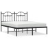 Estructura de cama con cabecero metal negro 135x190