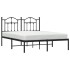 Estructura de cama con cabecero metal negro 135x190