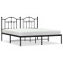 Estructura de cama con cabecero metal negro 183x213