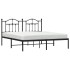 Estructura de cama con cabecero metal negro 183x213