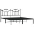 Estructura de cama con cabecero metal negro 183x213