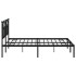 Estructura de cama con cabecero metal negro 183x213