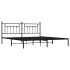 Estructura de cama con cabecero metal negro 193x203