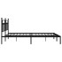 Estructura de cama con cabecero metal negro 193x203