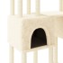 Rascador para gatos con postes de sisal color crema 199