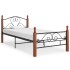 Estructura de cama de metal negro 90x200