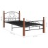 Estructura de cama de metal negro 90x200