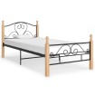 Estructura de cama de metal negra 90x200 cm