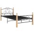 Estructura de cama de metal negra 90x200