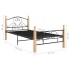 Estructura de cama de metal negra 90x200