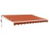 Toldo retráctil automático naranja y marrón 3,5x2,5