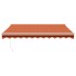 Toldo retráctil automático naranja y marrón 3,5x2,5