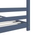 Estructura de cama infantil madera maciza pino gris 70x140