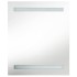 Armario de baño con espejo LED gris hormigón 50x14x60