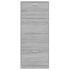 Mueble zapatero madera contrachapada gris Sonoma 59x17x150