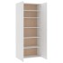 Mueble zapatero de madera contrachapada blanco 80x35,5x180