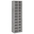 Mueble zapatero de contrachapada gris hormigón 80x35,5x180