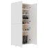 Mueble zapatero de madera contrachapada blanco 80x39x178