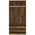 Armario madera contrachapada color roble ahumado 100x50x200