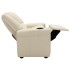 Sillón reclinable para niños cuero sintético blanco