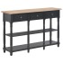 Mesa consola de MDF negra 120x30x76